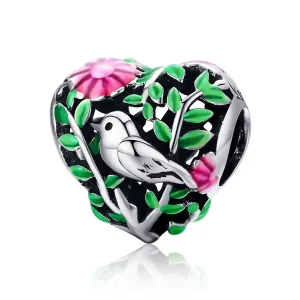 (image for) Pandora Style Silver Birds In The Forest Charm - SCC647