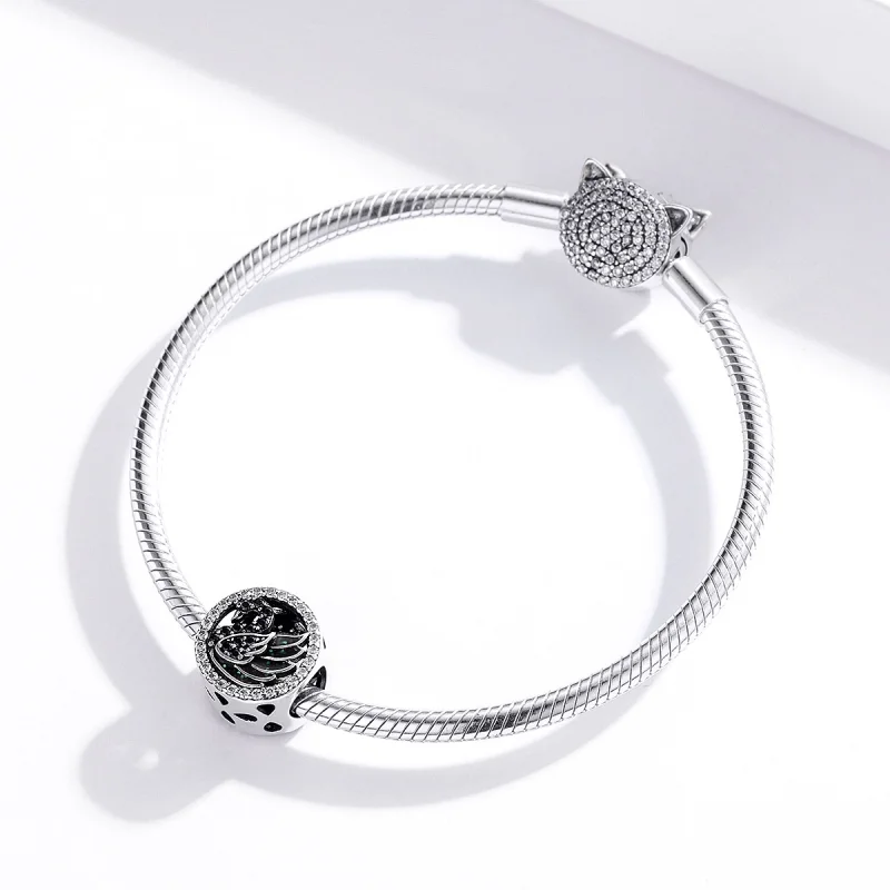 (image for) Pandora Style Silver Black Swan Charm - SCC1342 - View 3