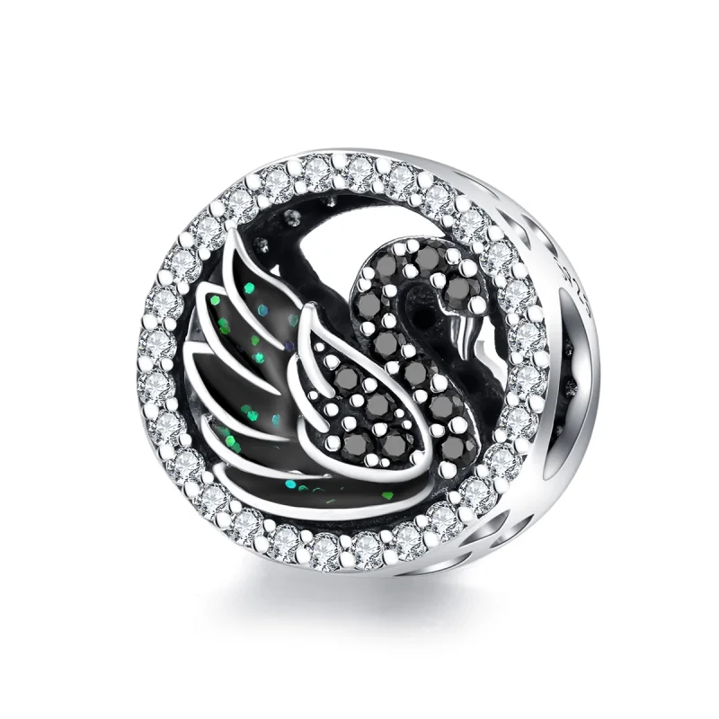 (image for) Pandora Style Silver Black Swan Charm - SCC1342 - Product Image