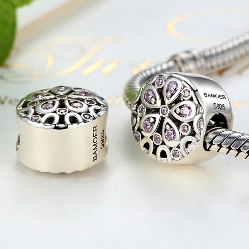 (image for) Pandora Style Silver Blooming Charm - SCC053 - View 2
