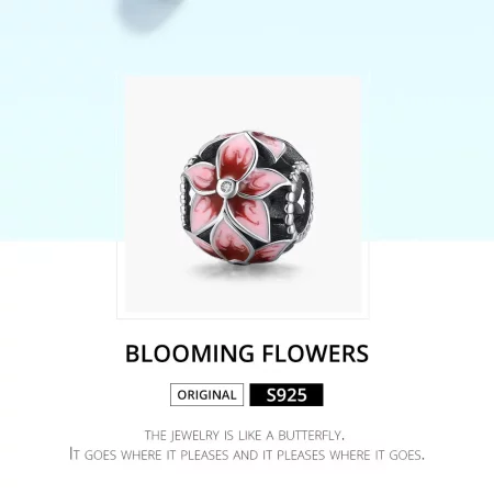 Pandora Style Silver Blooming Flower Charm - SCC1707
