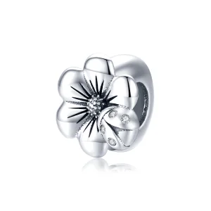 (image for) Pandora Style Silver Blooming Flower Charm - SCC1722