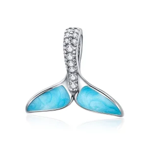 (image for) Pandora Style Silver Blue Fishtail Charm - SCC1067