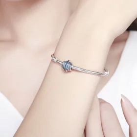 Pandora Style Silver Blue Rhythm Charm - SCC129 Pandora Style Silver Blue Rhythm Charm - SCC129