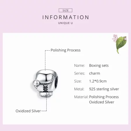 Pandora Style Silver Boxing Glove Charm - SCC1325