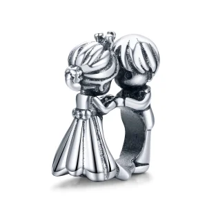 Pandora Style Silver Boy And Girl Dance Charm - SCC1565 (image for) Pandora Style Silver Boy And Girl Dance Charm - SCC1565