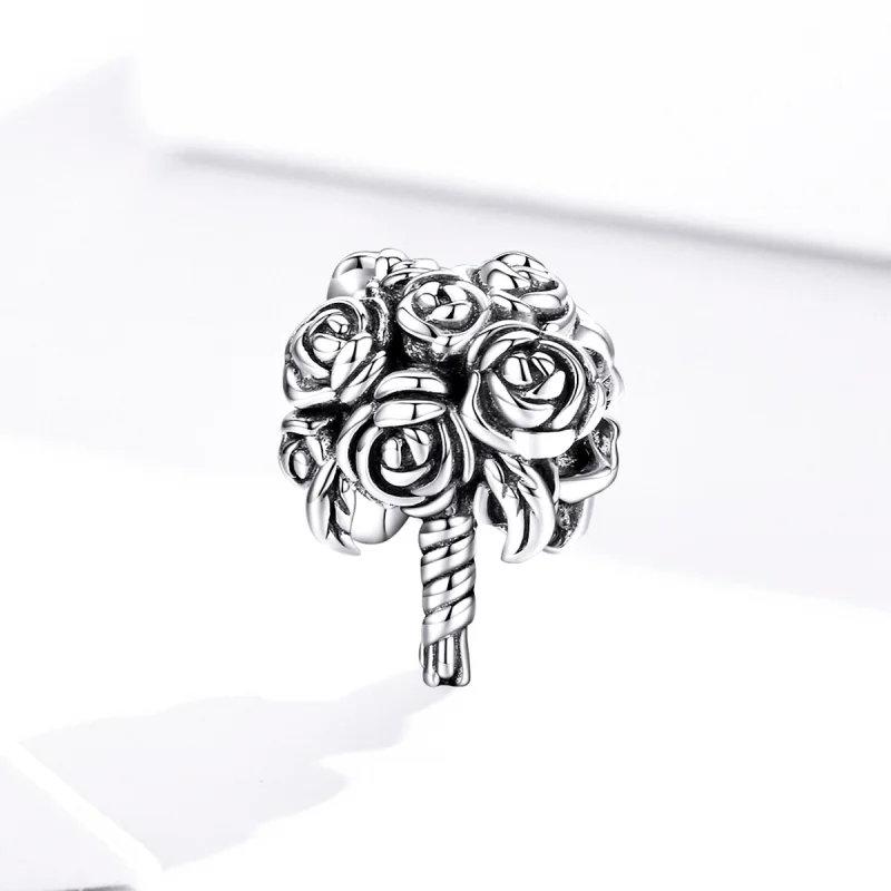 (image for) Pandora Style Silver Bridal Bouquet Charm - SCC1566 - View 2