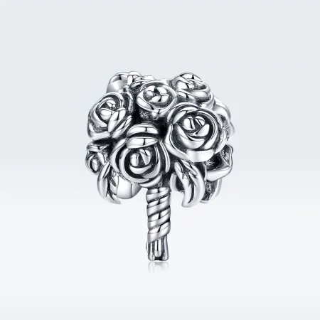 Pandora Style Silver Bridal Bouquet Charm - SCC1566