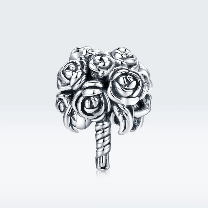 (image for) Pandora Style Silver Bridal Bouquet Charm - SCC1566 - View 5