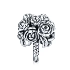Pandora Style Silver Bridal Bouquet Charm - SCC1566 Pandora Style Silver Bridal Bouquet Charm - SCC1566
