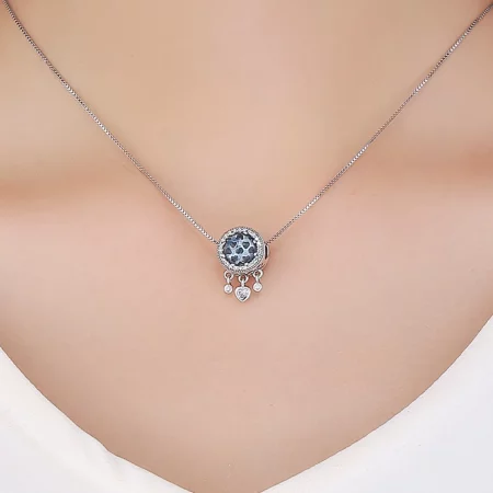 Pandora Style Silver Bright Crystal Heart Charm - SCC724