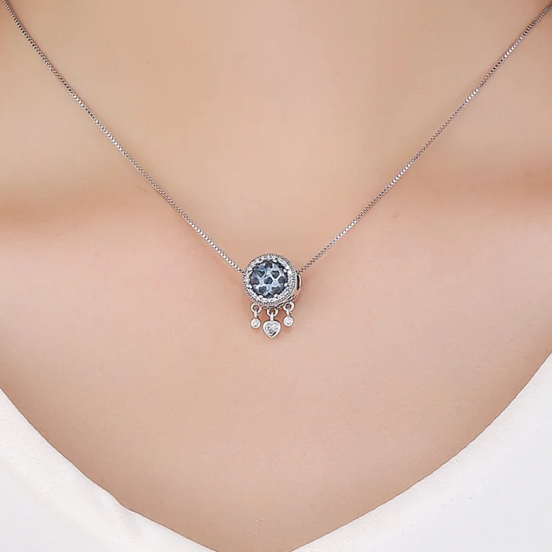 (image for) Pandora Style Silver Bright Crystal Heart Charm - SCC724 - View 5