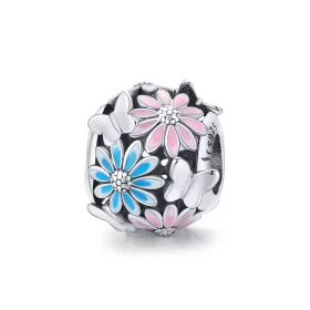 Pandora Style Silver Bright Daisies Charm - SCC1837 Pandora Style Silver Bright Daisies Charm - SCC1837