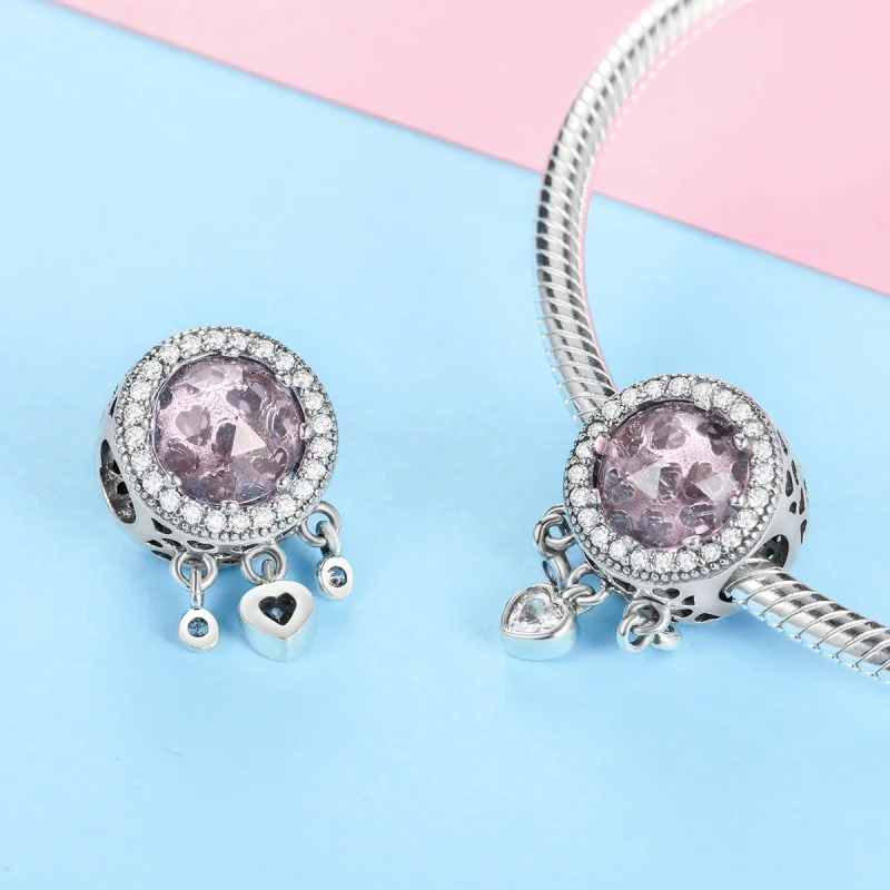 (image for) Pandora Style Silver Brilliant Heart Charm - SCC998 - View 3