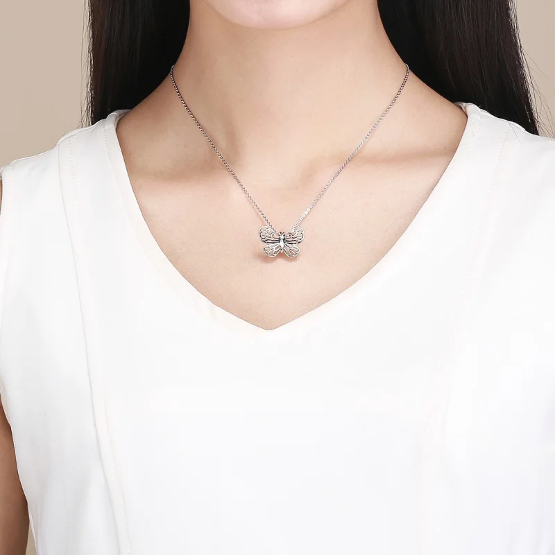 (image for) Pandora Style Silver Butterfly Charm - BSC062 - View 5