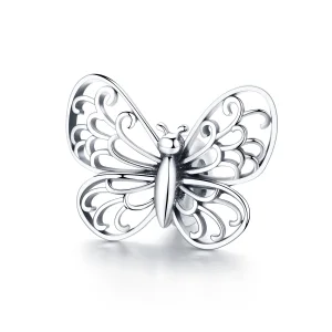 (image for) Pandora Style Silver Butterfly Charm - BSC062