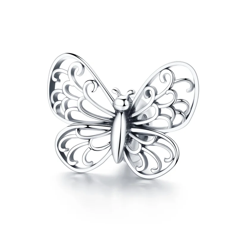 (image for) Pandora Style Silver Butterfly Charm - BSC062 - Product Image