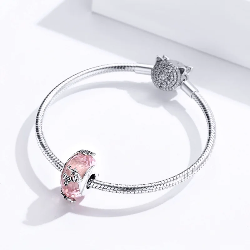 (image for) Pandora Style Silver Butterfly Murano Glass Charm - SCC1285 - View 5