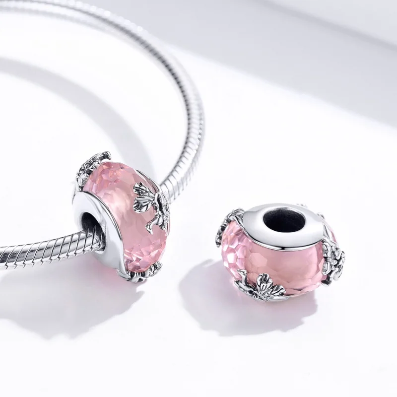 (image for) Pandora Style Silver Butterfly Murano Glass Charm - SCC1285 - View 6