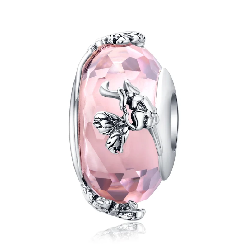 (image for) Pandora Style Silver Butterfly Murano Glass Charm - SCC1285 - Product Image