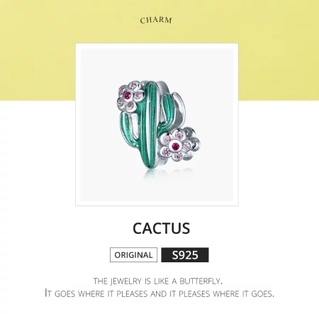 Pandora Style Silver Cactus Charm - BSC261
