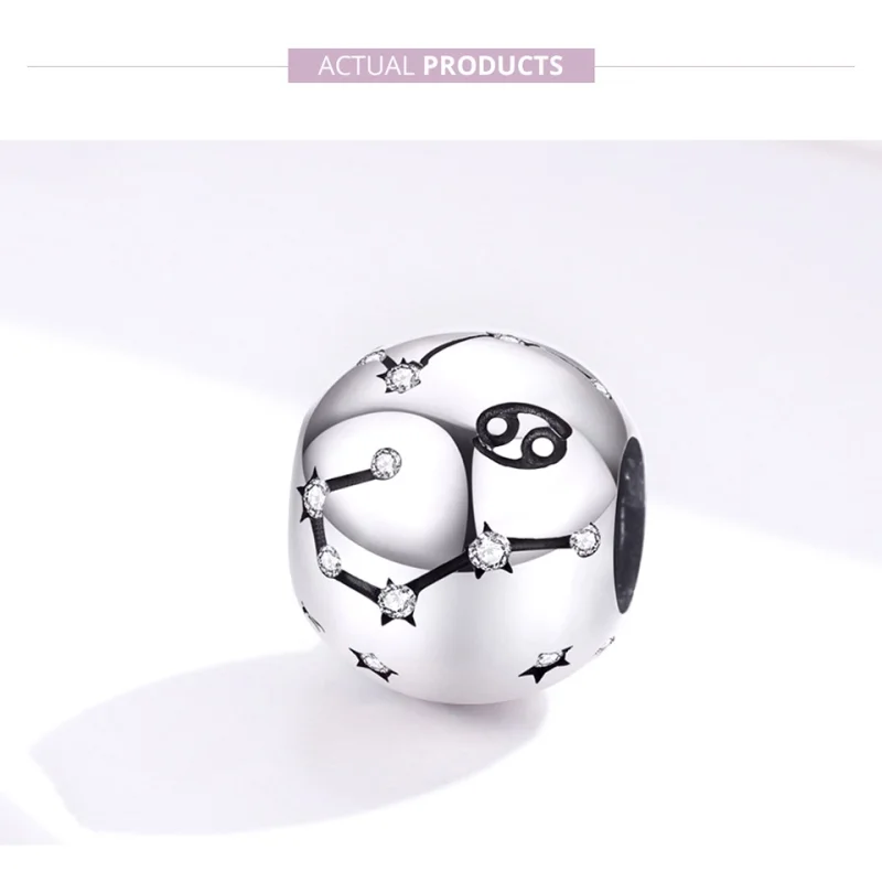 (image for) Pandora Style Silver Cancer Charm - SCC1218-4 - View 2