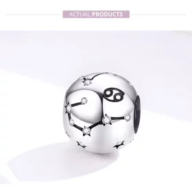 Pandora Style Silver Cancer Charm - SCC1218-4 Pandora Style Silver Cancer Charm - SCC1218-4