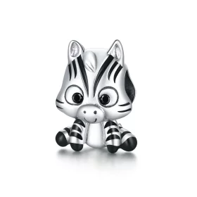 Pandora Style Silver Cartoon Zebra Charm - BSC387