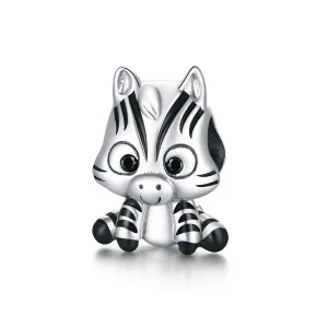 (image for) Pandora Style Silver Cartoon Zebra Charm - BSC387