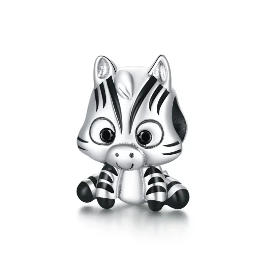 Pandora Style Silver Cartoon Zebra Charm - BSC387