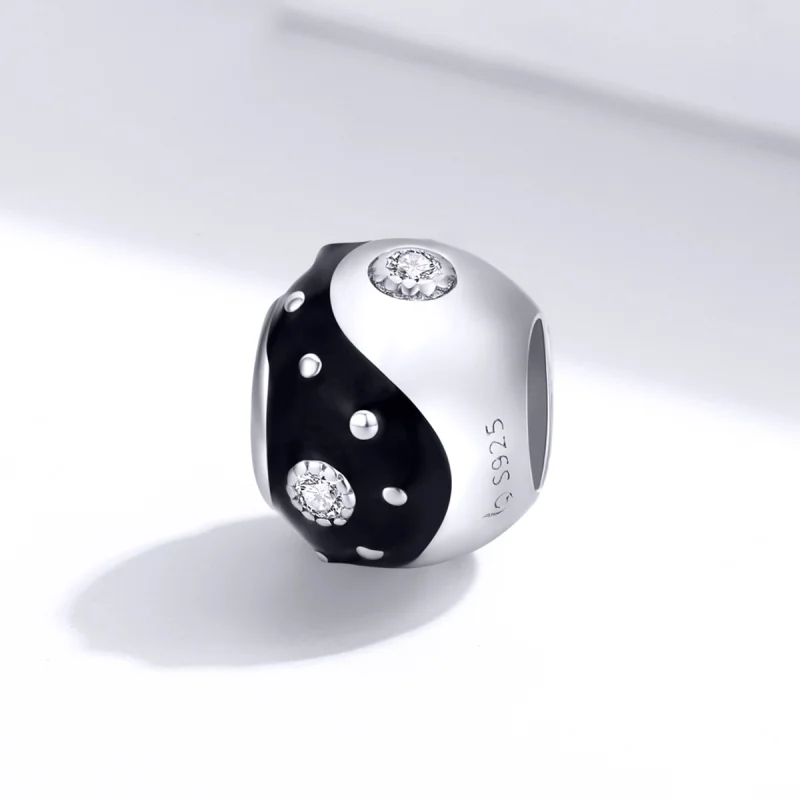 (image for) Pandora Style Silver Chinoiserie Yin Yang Charm - BSC192 - View 2