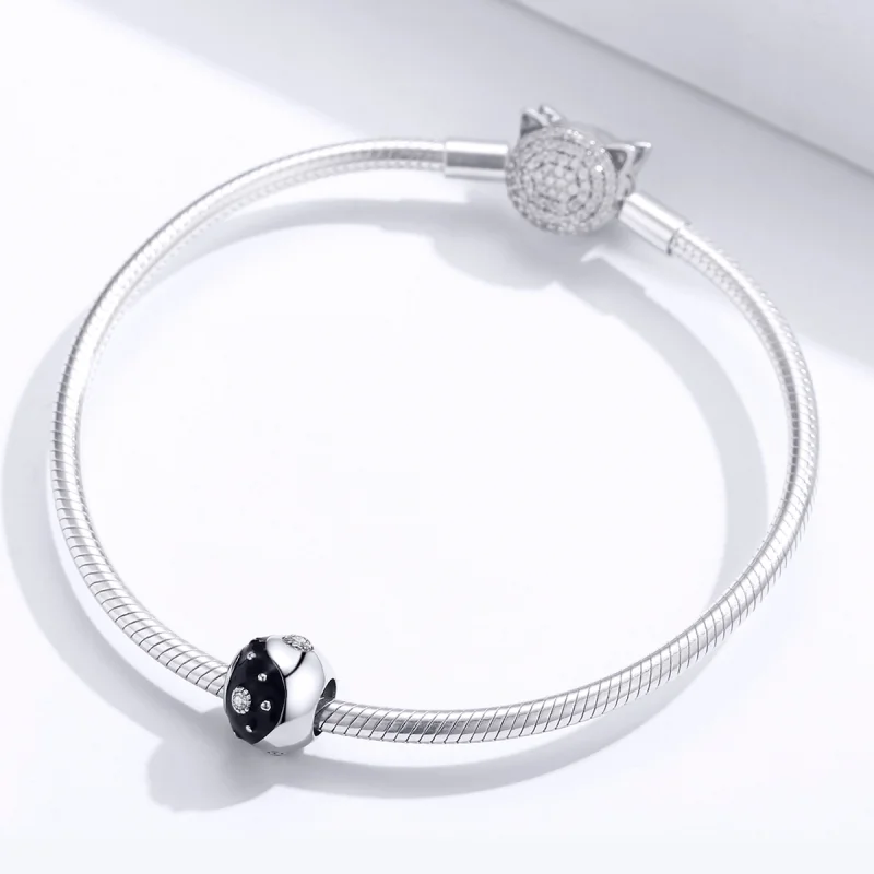 (image for) Pandora Style Silver Chinoiserie Yin Yang Charm - BSC192 - View 3