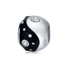 Pandora Style Silver Chinoiserie Yin Yang Charm - BSC192