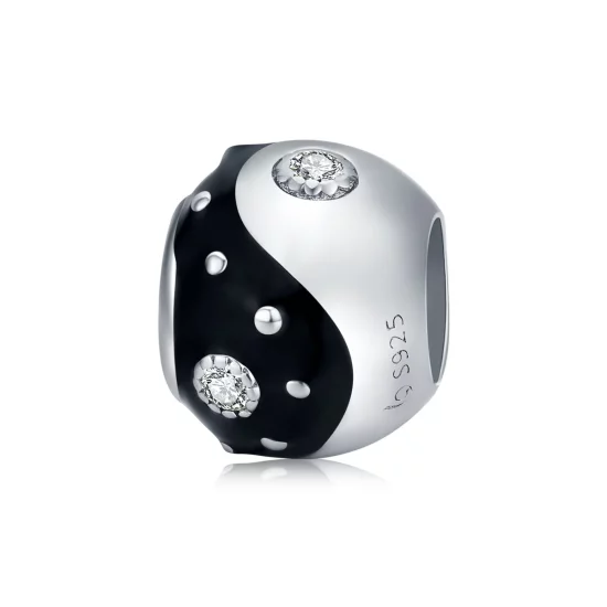 Pandora Style Silver Chinoiserie Yin Yang Charm - BSC192