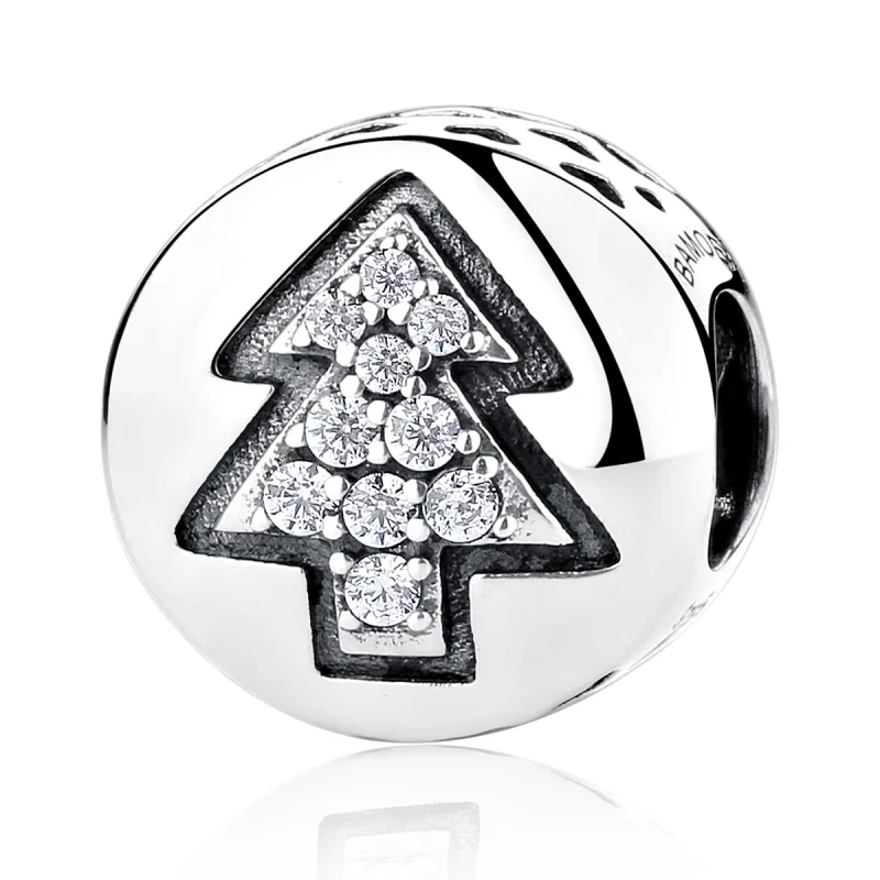 (image for) Pandora Style Silver Christmas Tree Charm - SCC064 - Product Image