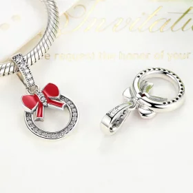 Pandora Style Silver Christmas Wreath Dangle - SCC077 Pandora Style Silver Christmas Wreath Dangle - SCC077