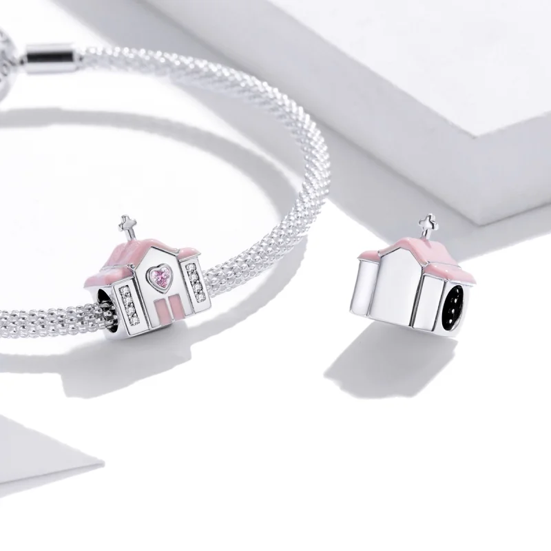 (image for) Pandora Style Silver Church Charm - SCC1810 - View 4