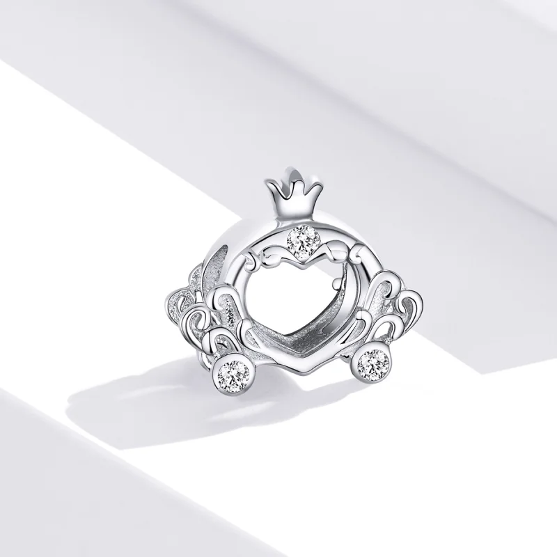 (image for) Pandora Style Silver Cinderella's Pumpkin Car Charm - BSC270 - View 2