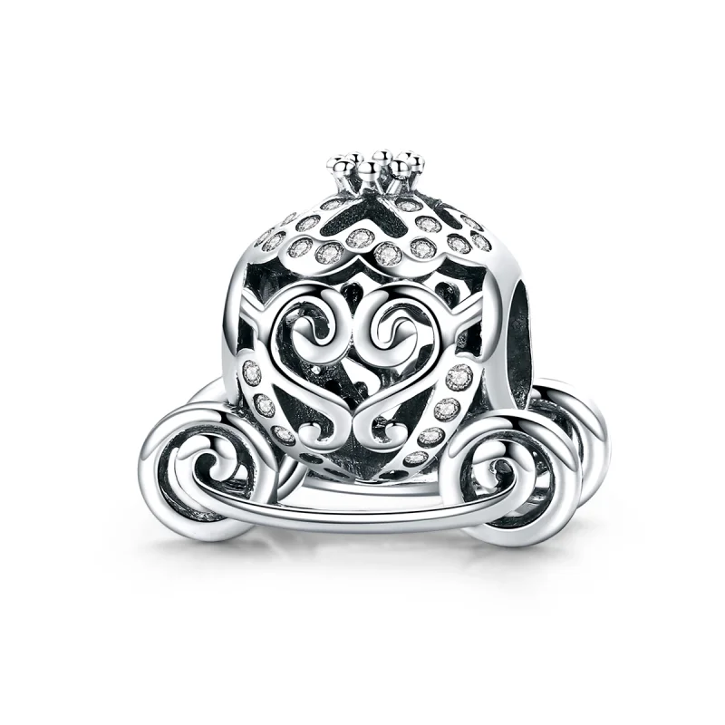 (image for) Pandora Style Silver Cinderella's Pumpkin Car Charm - SCC792 - Product Image