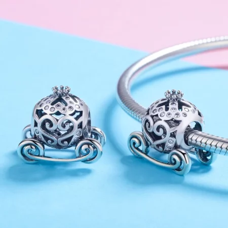 Pandora Style Silver Cinderella's Pumpkin Car Charm - SCC792