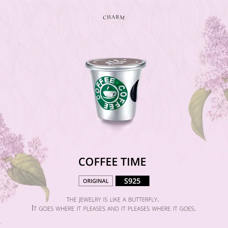 (image for) Pandora Style Silver Coffee Time Charm - SCC1545 - View 6