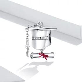 Pandora Style Silver College Graduation Cap Charm - BSC357 Pandora Style Silver College Graduation Cap Charm - BSC357