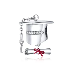Pandora Style Silver College Graduation Cap Charm - BSC357 Pandora Style Silver College Graduation Cap Charm - BSC357