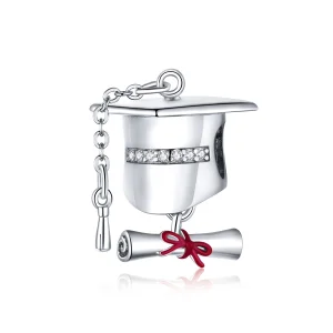 (image for) Pandora Style Silver College Graduation Cap Charm - BSC357