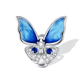 Pandora Style Silver Colorful Butterfly Charm - BSC405 Pandora Style Silver Colorful Butterfly Charm - BSC405