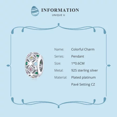 Pandora Style Silver Colorful Charm - BSC224