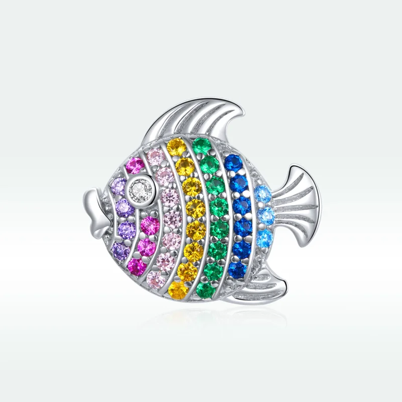 (image for) Pandora Style Silver Colorful Fish Charm - SCC1803 - View 5
