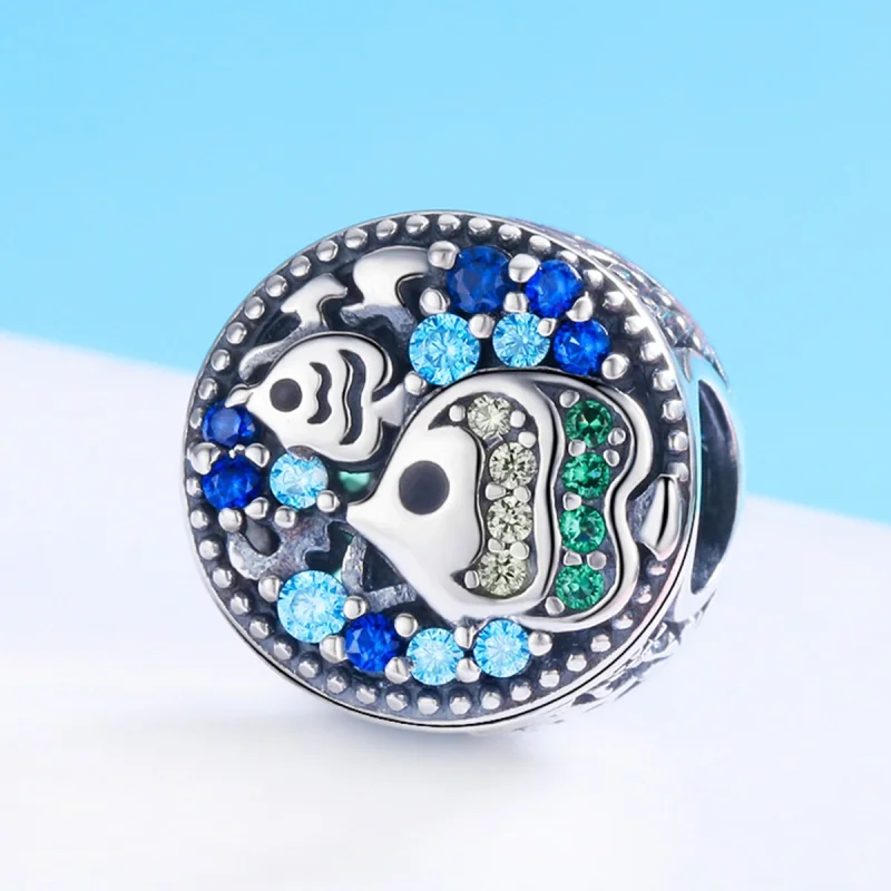 (image for) Pandora Style Silver Colorful Fish of The Underwater World Charm - SCC764 - View 2