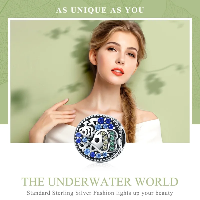 (image for) Pandora Style Silver Colorful Fish of The Underwater World Charm - SCC764 - View 6