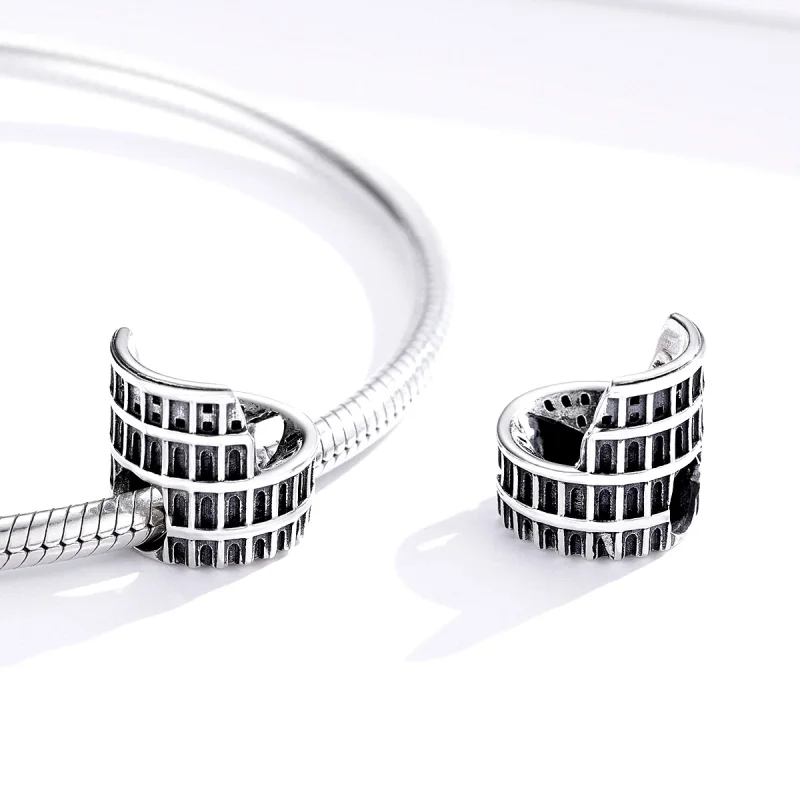 (image for) Pandora Style Silver Colosseum Charm - SCC1543 - View 3